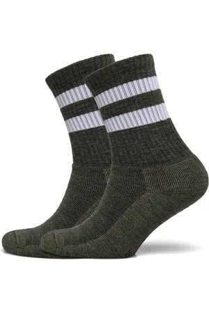 Alpacasocks&Co Merino Casual Stripes 2-Pack Underwear Socks Regular Socks Grey