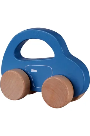 Barbo Toys Small Wooden Car - Blue Toys Toy Cars & Vehicles Toy Cars Multi/patterned