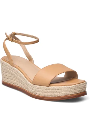Ralph Lauren Leona Nappa Leather Espadrille Korolliset Sandaalit Espadrillot Beige