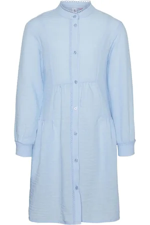 VERO MODA Vmchris Detail Ls Shirt Dress Wvn Girl Dresses & Skirts Dresses Casual Dresses Long-sleeved Casual Dresses Blue