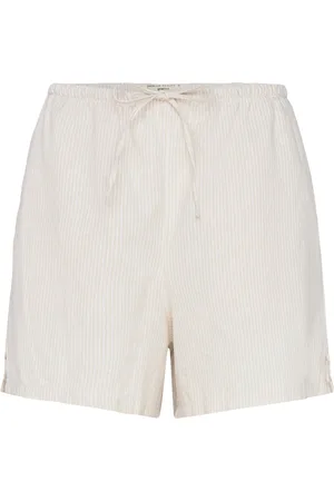 Gina Tricot Relaxed Linen Blend Shorts Bottoms Shorts Casual Shorts Beige