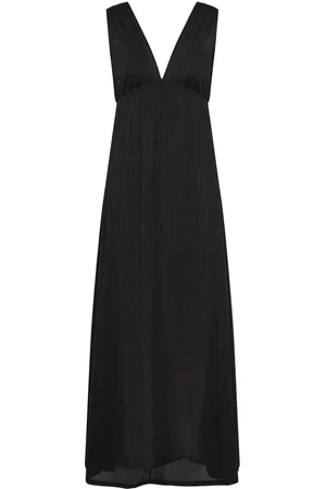 Gina Tricot Deep V Maxi Dress Maksimekko Juhlamekko Black