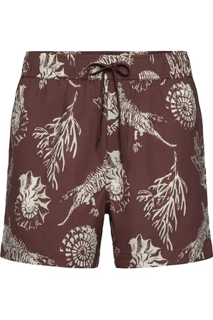 Samsøe Samsøe Moses Swim Shorts Aop 14702 Designers Shorts Brown