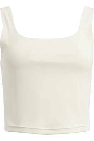 Rethinkit Butter Soft Alice Fitted Top Tops Crop Tops Sleeveless Crop Tops Beige