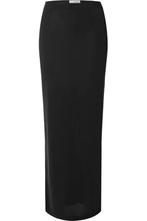 SELECTED Slfnola Hw Ankle Slim Skirt Skirts Maxi Skirts Black