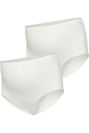 Mama;licious Mlrose Hw Panties 2-P Lingerie Panties High Waisted Panties White