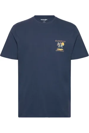 Wrangler Graphic Tee Tops T-shirts Short-sleeved Navy