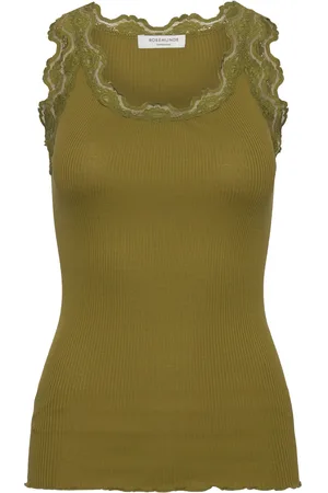 Rosemunde Rwbabette Sl U-Neck Long Lace Top Tops T-shirts & Tops Sleeveless Green