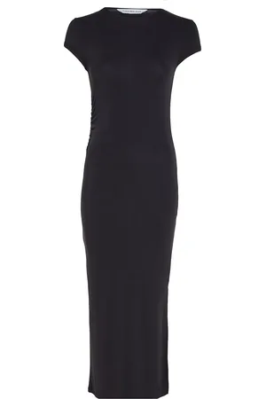 Calvin Klein Modal Detail Dress Maksimekko Juhlamekko Black