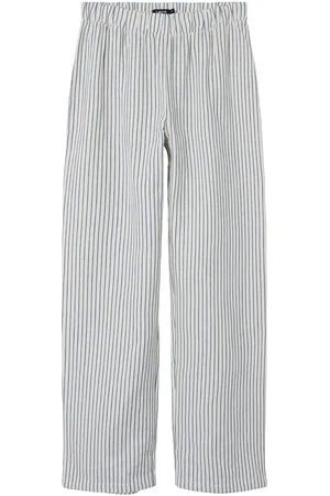 LMTD Nlfkaja Straight Pant Bottoms Trousers Grey