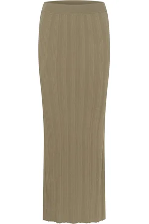 Gestuz Salvagz Long Skirt Pitkä Hame Khaki Green