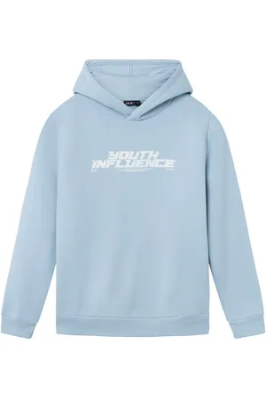 LMTD Nlmkouth Ls Bru Sweat W. Hood Tops Sweat-shirts & Hoodies Hoodies Blue