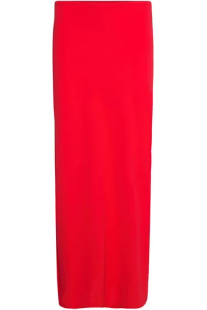 Gina Tricot Low Waist Maxi Skirt Pitkä Hame Red