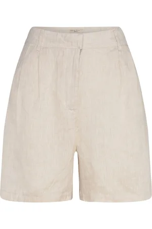 Gina Tricot Linen Shorts Bottoms Shorts Casual Shorts Beige