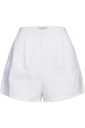 Gina Tricot Linen Shorts Bottoms Shorts Casual Shorts White