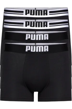 PUMA Placed Logo Boxer 4P Ecom Bokserit Black