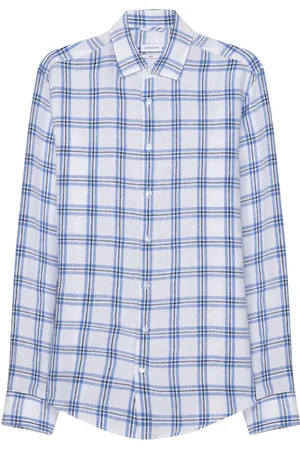 Seidensticker New Kent Tops Shirts Linen Shirts Blue
