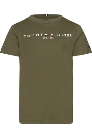 Tommy Hilfiger U Corp Logo Ess Tee Ss Tops T-shirts Short-sleeved Green