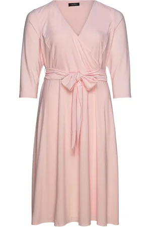 Ralph Lauren Surplice Jersey Dress Polvipituinen Mekko Pink