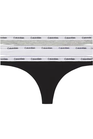 Calvin Klein Thong 3Pk Stringit Alusvaatteet Multi/patterned