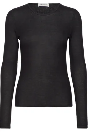 Dagmar Lyocell Long Sleeve Designers T-shirts & Tops Long-sleeved Black