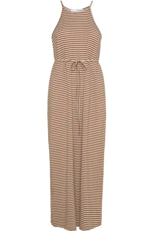 SELECTED Slfanola Sl Str Ankle Dress Maksimekko Juhlamekko Beige