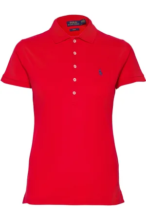 Ralph Lauren Slim Fit Stretch Polo Shirt Tops T-shirts & Tops Polos Red