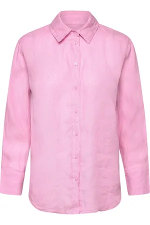 Gina Tricot Linen Shirt Tops Shirts Linen Shirts Pink