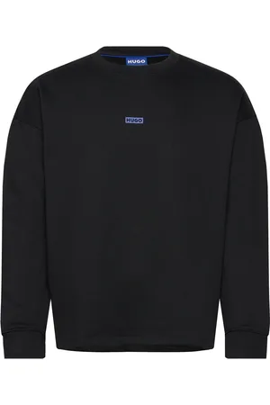Hugo Blue Naviu Tops Sweat-shirts & Hoodies Sweat-shirts Black