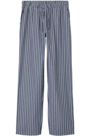 LMTD Nlfrilucca Poplin Pant Bottoms Trousers Navy