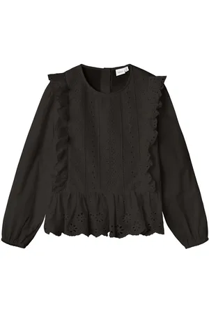 NAME IT Nkfkora Ls Shirt Tops Blouses & Tunics Black