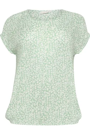 Kaffe Kcami Stanley Printed Tops Blouses Short-sleeved Black