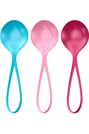 Satisfyer Strengthening Balls Set Of 3 Beauty Women Sex And Intimacy Geisha Balls And Pinch Balls Multi/patterned