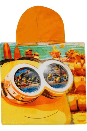Brandmac Poncho Minions 50X100Cm, 100% Cotton Home Bath Time Towels & Cloths Towels Multi/patterned