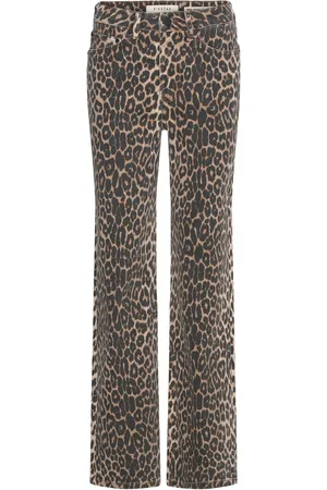 Pieszak Pd-Birkin Jeans Leopard Bottoms Jeans Straight-regular Brown