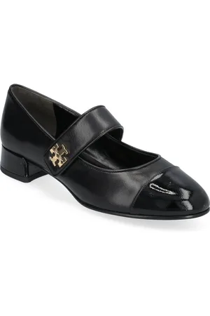 Tory Burch Cap-Toe Mary Jane Heel Ballet 25Mm Shoes Heels Pumps Classic Black
