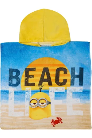Brandmac Poncho Minions 50X100Cm, 100% Cotton Home Bath Time Towels & Cloths Towels Multi/patterned