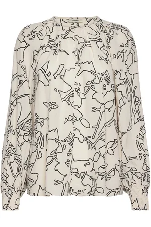 INWEAR Baitiiw Blouse Tops Blouses Long-sleeved Cream