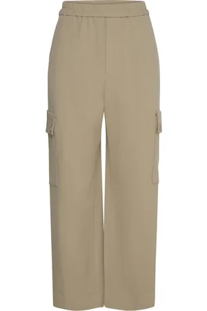 INWEAR Te Iw Pant Bottoms Trousers Wide Leg Khaki Green
