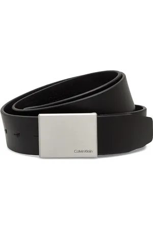 Calvin Klein Formal Plaque Belt 3.5Cm Accessories Belts Classic Belts Black