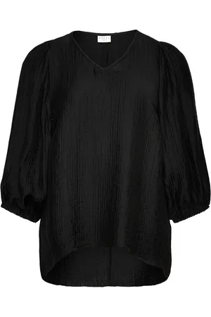 Kaffe Kcjane Blouse Tops Blouses Long-sleeved Black