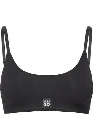 HUGO BOSS Bralette Rib Lingerie Bras & Tops Soft Bras Bralette Black