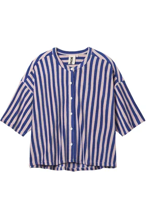 Bongusta Naram Over D Shirt Tops Shirts Short-sleeved Blue
