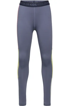 Color Kids Sport Tights - Colorblock Bottoms Leggings Blue