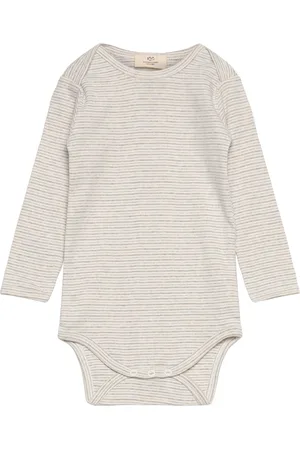 Copenhagen Colors Striped Long Sleeve Body Bodies Long-sleeved Grey