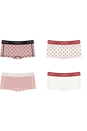 Pieces® Pclogo Lady Bow 4 Pack Bc Hipsterit Alushousut Alusvaatteet White