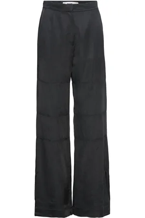 DAY Birger et Mikkelsen Jonas - High Shine Blend Rd Bottoms Trousers Wide Leg Black