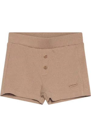 Minymo Shorts Rib Bottoms Shorts Beige