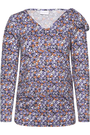 Mama;licious Mlpilar Asta L/S Jrs Top A. Tops T-shirts & Tops Long-sleeved Multi/patterned