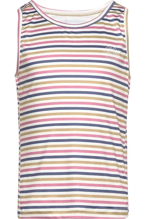 Color Kids Sport Top - Striped Aop Tops T-shirts Sleeveless Multi/patterned